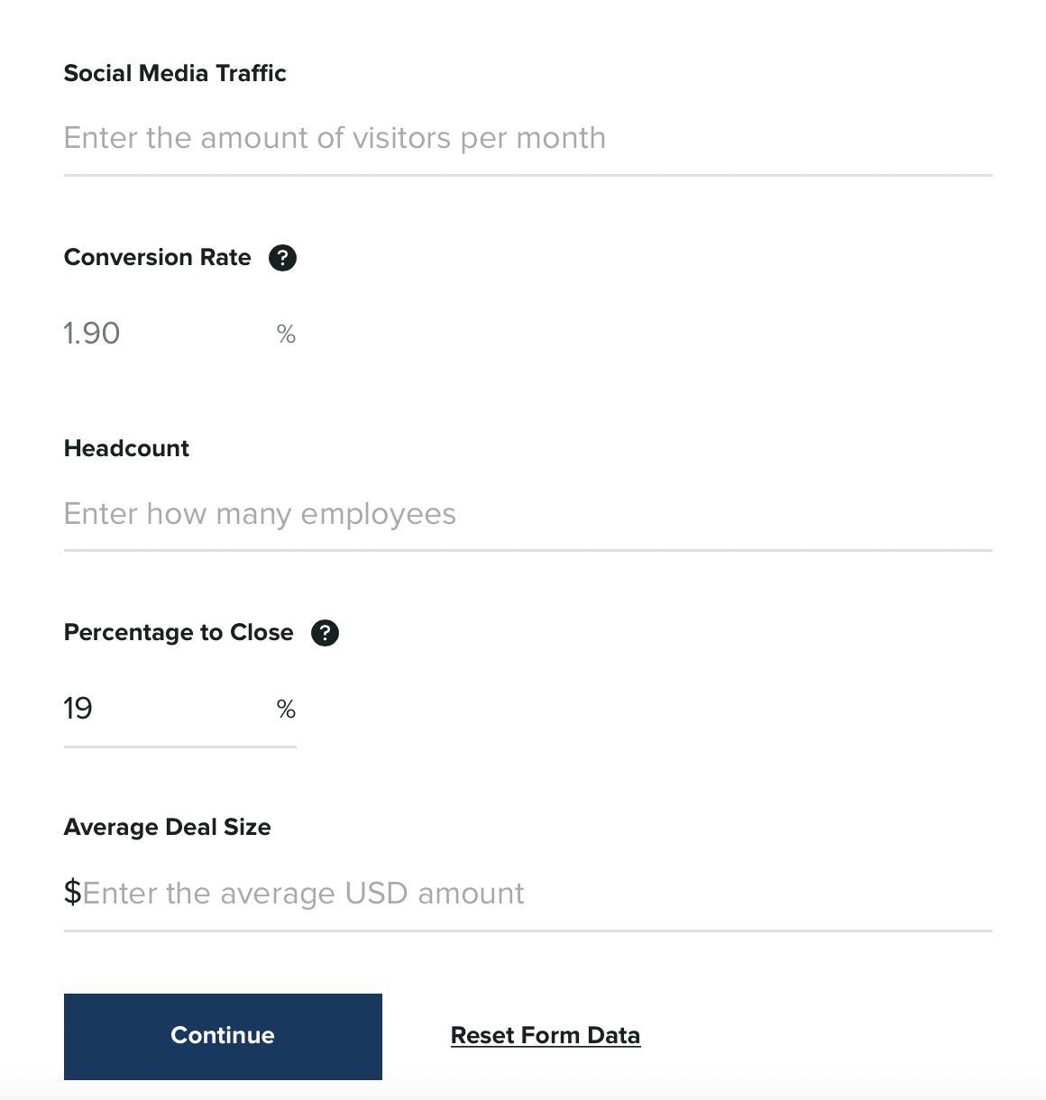 different fields for calculating advocacy roi